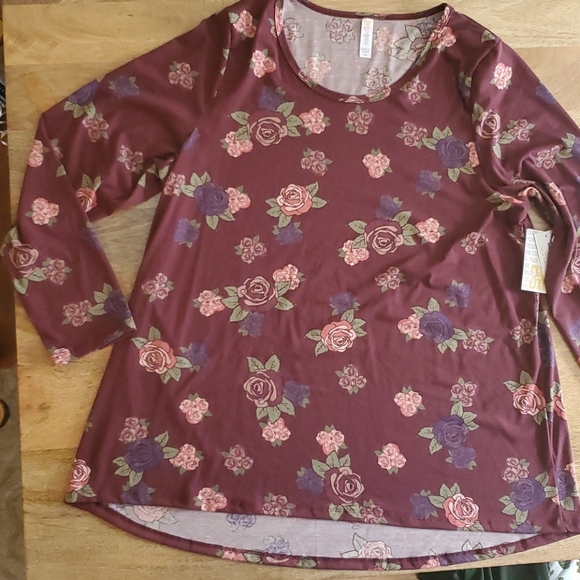 LuLaRoe dusty rose Lynnae shirt - Picture 3 of 4